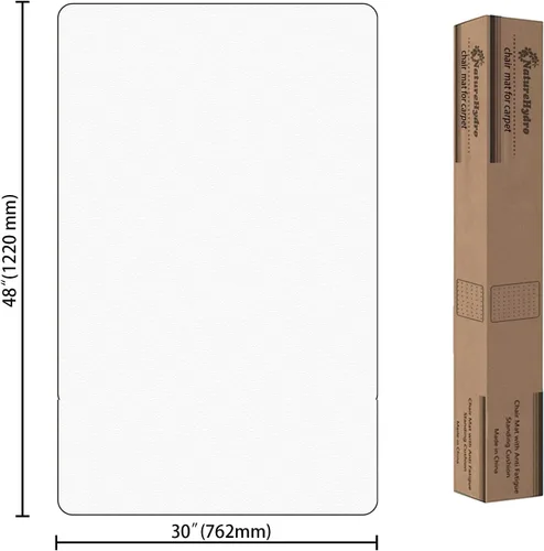 Miniatura 7 de Naturehydro Tapete transparente para silla de oficina para suelo de madera dura, 48 x 30 pulgadas, tapete de fácil deslizamiento para silla