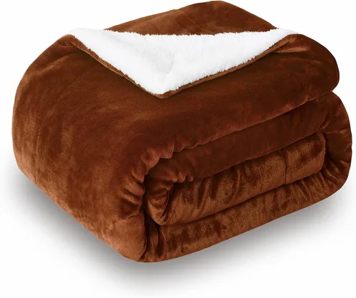 Miniatura 13 de SOCHOW Manta de forro polar Sherpa de doble cara, súper suave, lujosa manta de felpa, tamaño queen, 228.6 x 228.6 cm, gris