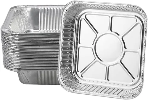 Forros de papel de aluminio antiadherentes desechables para freidora de aire, cuadrados, 50 piezas, papel de aluminio a prueba de aceite también