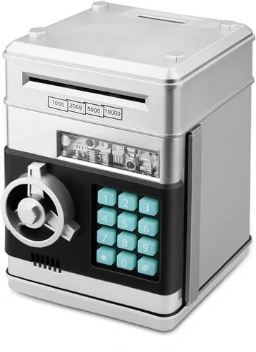 Miniatura 11 de Alcancía Electrónica de Cajero Automático con Contraseña de Dibujos Animados Lata de Monedas de Efectivo Puede Desplazar Automáticamente Billetes