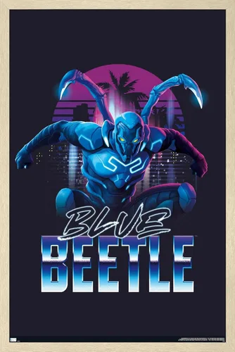 Miniatura 6 de Trends International DC Comics Movie Blue Beetle - Póster de pared de ciudad, 22.4 pulgadas de largo x 14.7 W, paquete de póster y montaje prémium