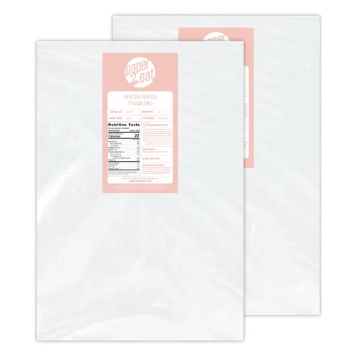 Miniatura 10 de Hojas de Papel Oblea Comestible Imprimible de paper2eat (0.40 mm - 25 hojas/Vainilla)