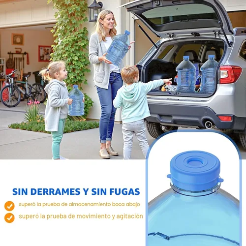 Miniatura 7 de Myvision Tapas reutilizables para jarra de agua de 3 a 5 galones, tapa segura para dispensador de agua, tapa de repuesto de silicona antiderrames