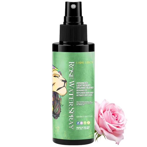 Miniatura 15 de Lion Locs - Spray de agua de rosas para rastas y rastas - Acondicionador vegano orgánico con aloe, aceites, vitaminas y glicerina