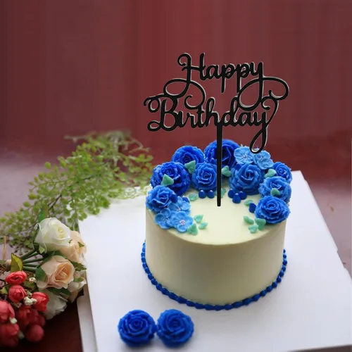 Miniatura 4 de Juego de 12 adornos para tartas de cumpleaños de varios estilos, decoración acrílica para tartas de cumpleaños, suministros de decoración de fiesta