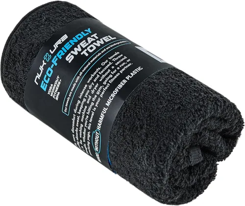Miniatura 10 de NUKURA Toalla de sudor de gimnasio de 12 x 40 pulgadas, 450 GSM, 100% algodón, alta absorción, entrenamiento extrasuave y de secado rápido, yoga