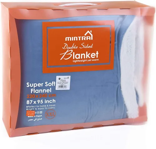 Miniatura 2 de Mintra Home Sherpa - Manta de franela suave (azul oscuro, 86 x 94 pulgadas (talla XL))