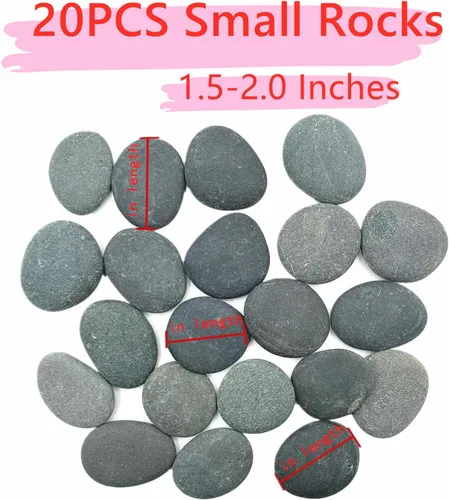 Miniatura 3 de lifetop 50 rocas de pintura, rocas naturales para bricolaje, rocas planas y suaves para artes, manualidades, decoración, rocas medianas y pequeñas