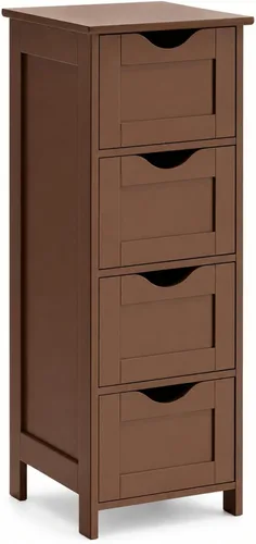 Miniatura 12 de VINGLI Armario esquinero de almacenamiento pequeño, soporte estrecho de almacenamiento de papel higiénico de 7.9 pulgadas con puerta vertical a