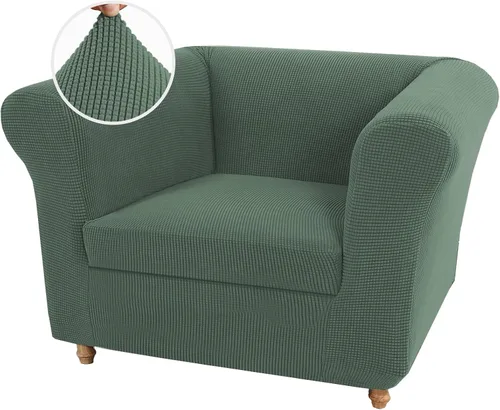 Miniatura 12 de UNBBRRL Funda de sofá Chesterfield de jacquard elástico, fundas de cojín gruesas para sofá, protector de muebles para sala de estar