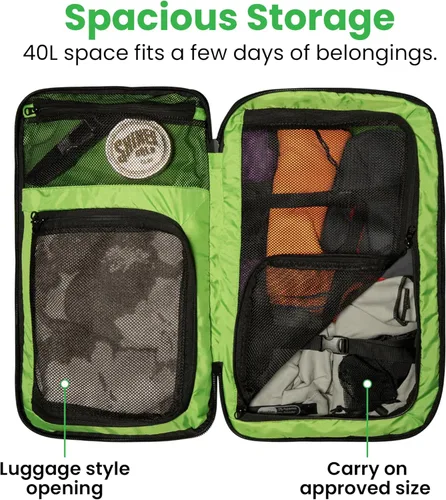 Miniatura 18 de COR Surf Mochila de viaje de mano Island Hopper 2.0 Mochila ultraligera aprobada para artículos personales 28L Negro Edición impermeable