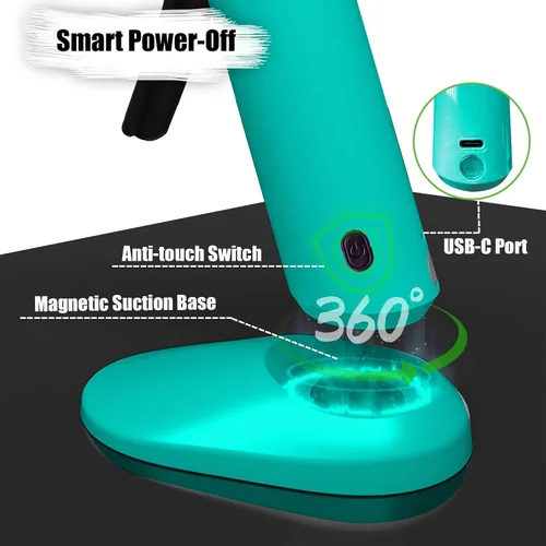 Miniatura 2 de MONVICT - Pistola de silicón inteligente con apagado automático, kit de mini pistola de pegamento sin cable con batería de 2.2A, bolsa