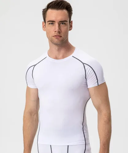 Miniatura 2 de WRAGCFM Men's Compression Shirts Short Sleeve Athletic Workout Undershirts Quick Dry Base Layer Sports T-Shirts Running Tops