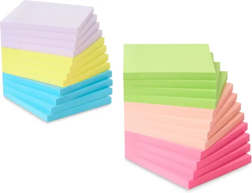 Miniatura 9 de Amazon Basics Notas adhesivas mini rectangulares, 1.5x2 pulgadas, almohadillas autoadhesivas de colores brillantes, fáciles de usar para el hogar