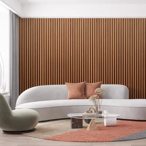 Miniatura 8 de Art3dwallpanels Paneles de pared de listones de madera, paneles de pared 3D insonorizados WPC de 104 x 6.7 pulgadas para decoración de pared Roble