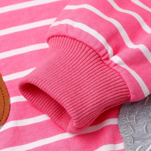 Miniatura 27 de Sudaderas para niñas pequeñas, cuello redondo, sin botones, de manga larga, para invierno, casual, ropa 2T-7T, Dinosaurio