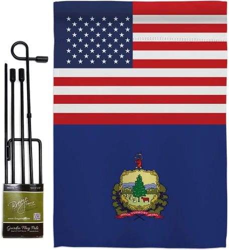 Miniatura 7 de US Vermont Garden Flag Americana States USA American Territories Republic Small Decorative Gift Yard House Banner Double-Sided Made In 13 X 18.5