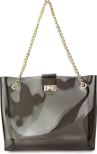 Miniatura 7 de Bolso tote de cadena transparente multifunción con bloqueo de giro para mujer