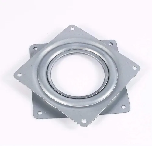 Miniatura 5 de Placa giratoria de mesa, plato giratorio pequeño con cerradura de 4 pulgadas, placa giratoria giratoria de acero galvanizado de metal, rodamiento