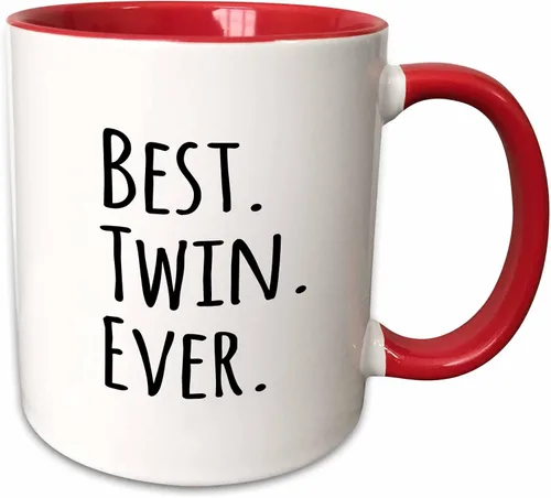 Miniatura 14 de 3dRose Best Twin Ever - Taza de 11 onzas, color negro