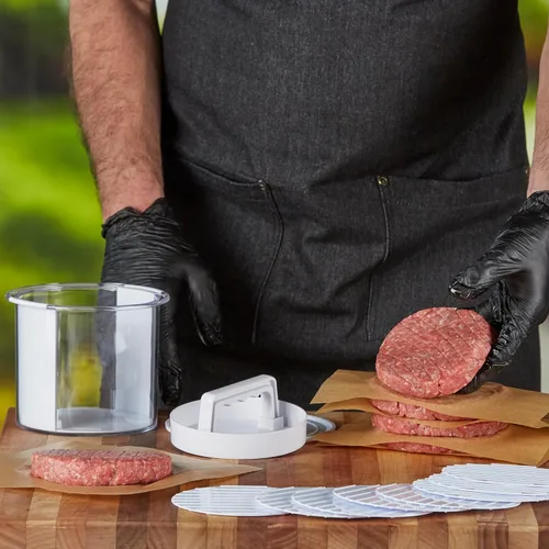 Miniatura 3 de Mr. Bar-B-Q Hamburger Press Patty Maker - Molde de hamburguesa antiadherente con contenedor de almacenamiento para congelador, juego de 12 piezas