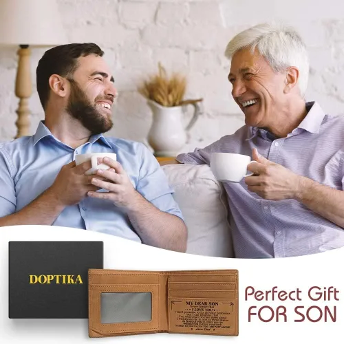 Miniatura 2 de Regalos de cumpleaños para el día del padre para hijo, billetera de papá a hijo para hombres, regalos de graduación para hijo de papá, Carteras