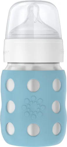 Miniatura 27 de Lifefactory Biberón de cuello ancho aislado al vacío de acero inoxidable de 8 onzas con pezón para sorber, melón, LS2251WCA4 Cantaloupe