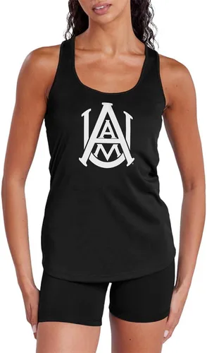 Miniatura 494 de Camiseta deportiva sin mangas oficial de NCAA Collegiate para mujer, con espalda cruzada, colección con logotipo primario
