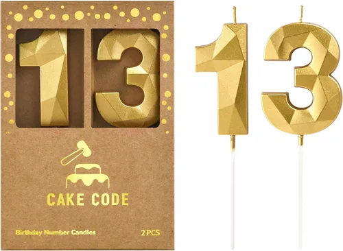 Miniatura 31 de Velas de 7 cm de Oro Cristal Número 17 para Pastel de Cumpleaños, Velas de Oro y Número para Celebración de Fiesta