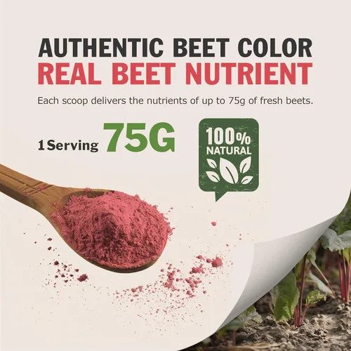 Miniatura 3 de Black Hut Polvo orgánico de raíz de remolacha, energía natural para antes del entrenamiento para resistencia y vitalidad, superalimento puro