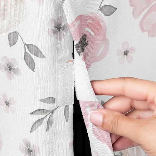 Miniatura 3 de Sweet Jojo Designs Cubierta para jaula de perro de 36 pulgadas (Boho Floral Rosa/Gris) para niñas, cubierta para perrera