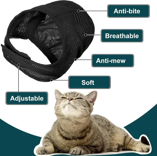 Miniatura 3 de Juego de 9 Piezas de Bolsa de Baño para Gatos, Bolsa de Ducha para Gatos Anti Mordeduras y Arañazos para Aseo de Mascotas, Cepillo de Lavado, Peine