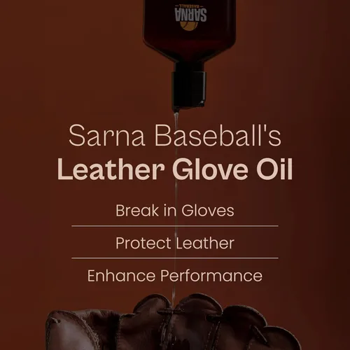 Miniatura 2 de SARNA BASEBALL Glove Oil for Softball & Baseball Gloves, 8 Oz – Lanolin-Based Formula, Helps Soften Leather & Prevents Cracking – Game-Ready Glove