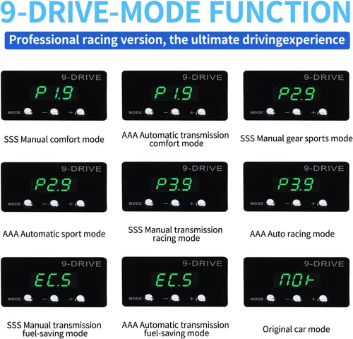 Miniatura 5 de Controlador de respuesta del acelerador, acelerador de pedal de carreras electrónico inteligente de 9 velocidades de 9 modos para Toyota Tacoma FJ