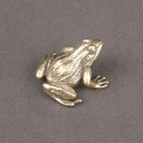 Miniatura 3 de HOMSFOU Figuras de animales de latón, figuras de Feng Shui, rana de Vinatge, figuras de Feng Shui, decoración de mesa de rana, decoración de rana