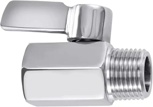Miniatura 2 de Válvula de bola de acero inoxidable 316 mini válvula de cierre 1 "NPT macho hembra rosca conector de montaje de tubería para agua gas aceite