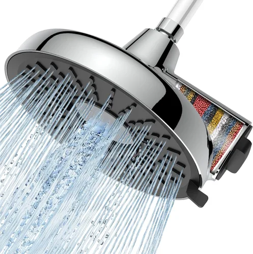 Miniatura 5 de BOWGER Paquete de 2 filtros de ducha de repuesto para cabezal de ducha fijo de lluvia de 8 pulgadas, cartucho de filtro suavizador de agua para agua
