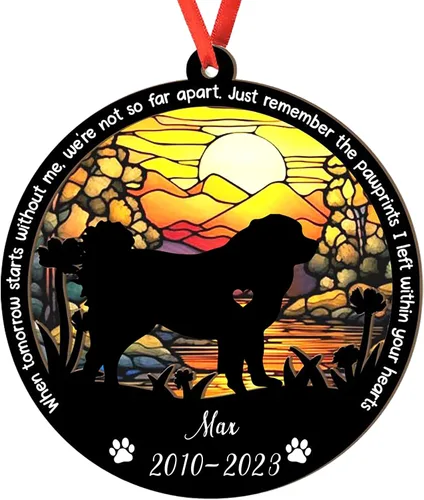 Miniatura 79 de Adorno personalizado para atrapasoles de sabueso afgano, adorno de Navidad de sabueso afgano – Regalo para perro amante, sabueso afgano