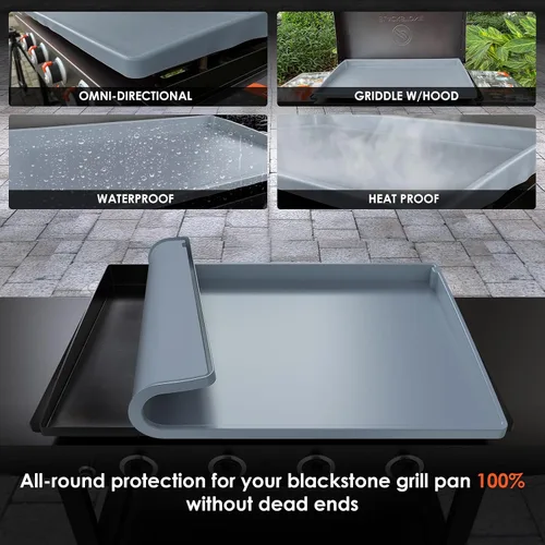 Miniatura 4 de Tapete de silicona mejorado para parrilla Blackstone de 36 pulgadas, bordes superiores de plancha, accesorios de Blackstone de grado alimenticio