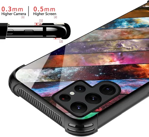 Miniatura 2 de CARLOCA Funda compatible con Samsung Galaxy S22 Ultra, diseño gráfico de identidad abstracta de nebulosa, a prueba de golpes, antiarañazos