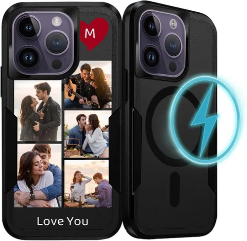 Miniatura 9 de Funda personalizada para teléfono con fotos para iPhone 17 Pro Max Air 16 11 15 14 13 Plus 12 con protección MagSafe personalizada resistente, a
