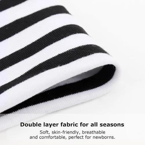 Miniatura 5 de BQUBO Baby Hats and Mittens Infant Cotton Beanie Gloves No Scratch Set Newborn Hospital Hat for Boys Girls