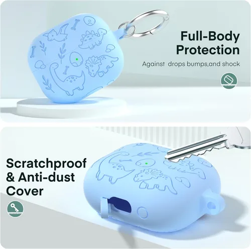 Miniatura 4 de Maxjoy Funda compatible con Samsung Galaxy Buds 3 Pro / Galaxy Buds 3 (2024), funda protectora de silicona grabada para Galaxy Bud 3 para mujeres