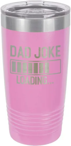 Miniatura 8 de Dad Joke Loading Purple Vaso de bebida de 20 oz con pajita Taza de viaje grabada con láser Comparar con Yeti Rambler Idea de regalo para papá