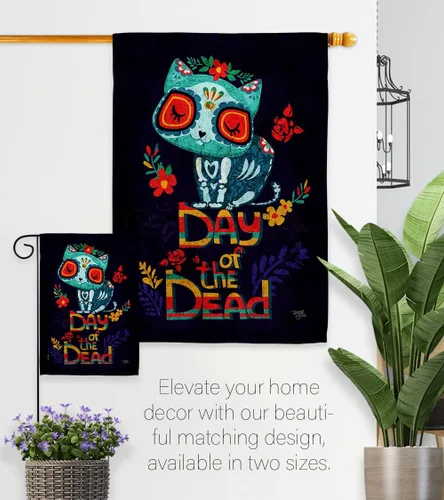 Miniatura 8 de Dia De Los Muertos Decoraciones Otoño Día de Muertos Decoración Habitación Hogar Mexico Mexicanos Ourdoor Interior Halloween Bandera Tapiz Césped