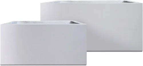 Miniatura 35 de Kante Macetero rectangular de hormigón de 23.2 pulgadas de largo, macetas grandes para interiores y exteriores con orificio de drenaje y tapón