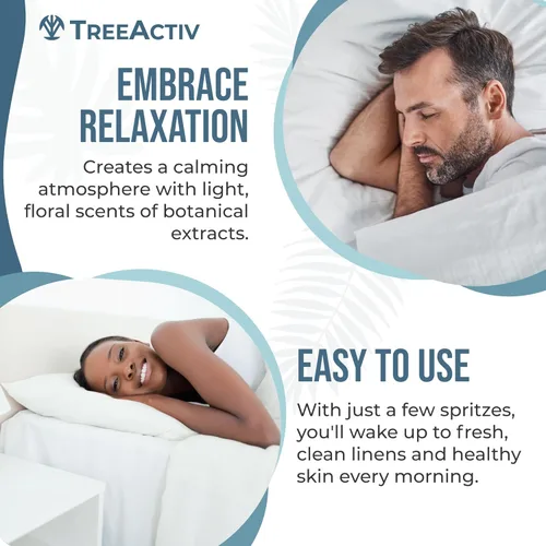 Miniatura 4 de TreeActiv - Espray de almohada antiacné, limpia sábanas, tela, ropa de cama, ropa, alfombras y muebles, aroma lavanda, árbol de té 4 fl oz (original)