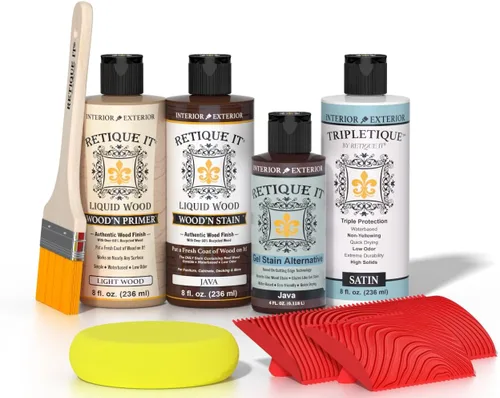 Miniatura 24 de Retique It Kit multiusos con acabado de madera - GO Beyond de madera falsa con imprimación a base de madera líquida pintable y tinte de gel - 60