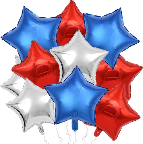 Miniatura 15 de Globos de papel de aluminio con forma de estrella de arena beige, marrón y blanco, 10 globos de Mylar en forma de estrellas de 18 pulgadas