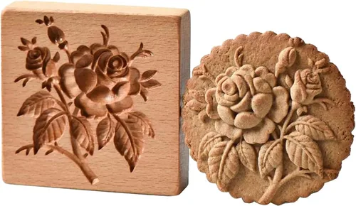 Miniatura 12 de Molde de Galletas de Madera, Molde de Horneado 3D, Herramienta de Decoración de Gravura para Artesanía, Adecuado para Halloween, Acción de Gracias